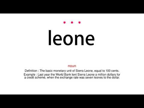 How to pronounce leone - Vocab Today