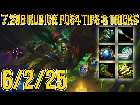 Rubick Offlane SUPPORT POS 4 | 7.28b Guide + Supporting TIPS & TRICKS!