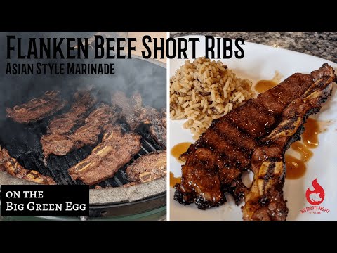 Smoked Flanken Ribs Recipe on the Big Green Egg with...