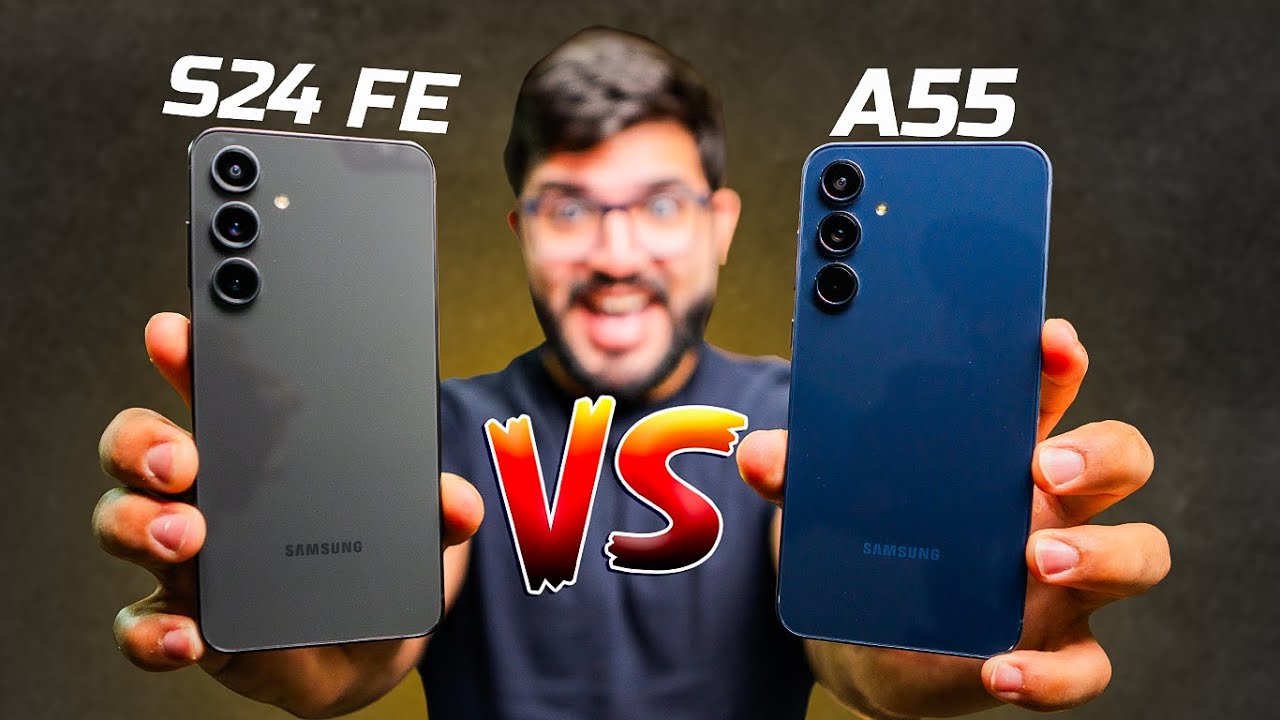 EITA! Galaxy A55 vs Galaxy S24 FE muda pouca coisa? Qual comprar? Comparativo!
