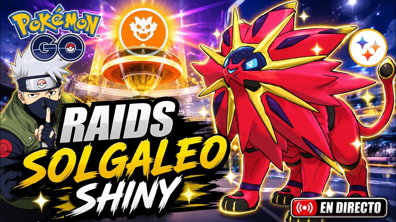 🚨SOLGALEO SHINY EN INCURSIONES🚨BUSQUEMOS EL 100 IV EN DIRECTO POKEMON GO