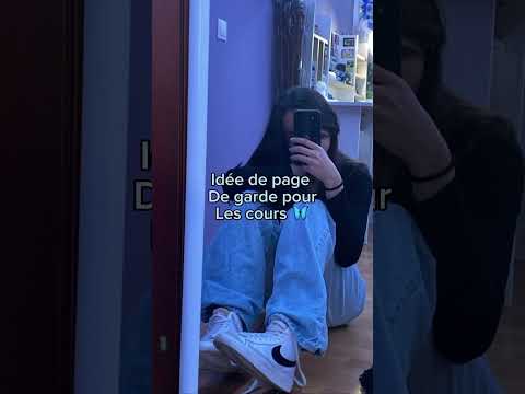 Idée de page de garde 💙