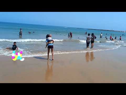 Enjoying sea beach⛱️ waves🌊!!.. For the first time ❤️🤗 #fypシ#seabeachtour#funny