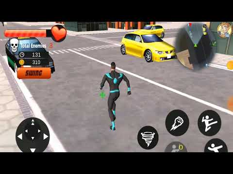 Green Rope Man Crime City Game | Gangster Crime Simulator | Android GamePlay