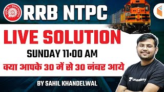 RRB NTPC 2020-21 | NTPC Maths Live Test Solution by Sahil Khandelwal