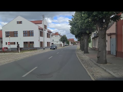 🇵🇱 Bobrowice 2022, Polska. Bobrowice, Drive przejazd przez miejscowość. Lubuskie. [4K]