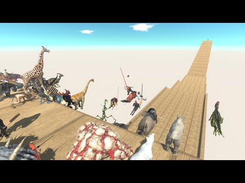 Giant Stairs Tournament | Who Can Survive? - Animal Revolt Battle Simulator