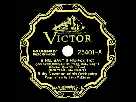 1936 HITS ARCHIVE: Sing Baby Sing - Ruby Newman (Barry McKinley, vocal)