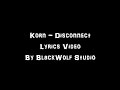 Korn Disconnect Lyrics