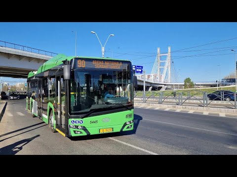 Cab View Linia 90 Solaris Trollino București