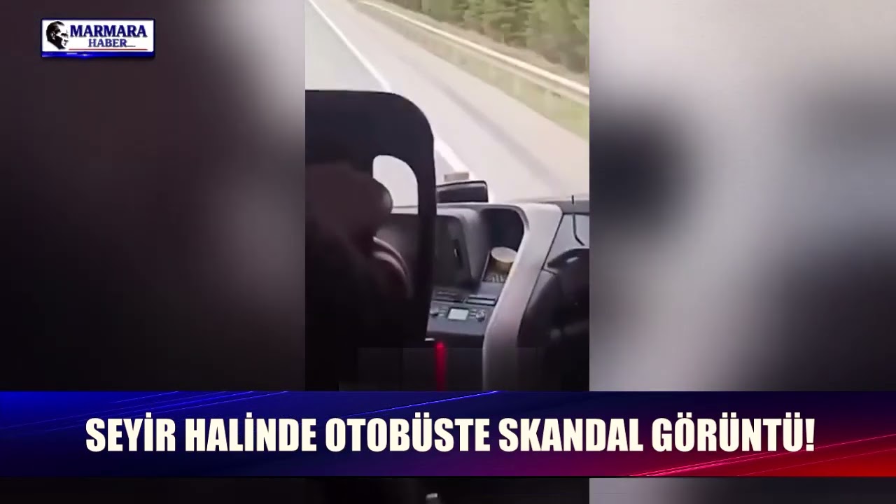 Seyir halinde otobüste skandal görüntü! Yolcuların canını hiçe saydılar!, akılalmaz şoför değişimi