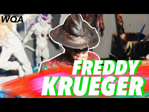 SCULPTING FREDDY KRUEGER -NIGHTMARE ON ELM STREET SCULPTURE -DALA AIR DRY CLAY -HORROR CHARACTERS