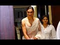 Deepika Padukone Looking Super Exy In White Saree At Javed Akhtar Birthday