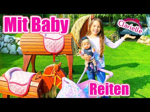 Baby auf dem Reiterhof | Baby Born lernt reiten | Clarielle