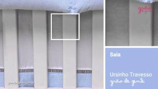 Saia para Berço Ursinho Travesso Azul | Ref: 54459