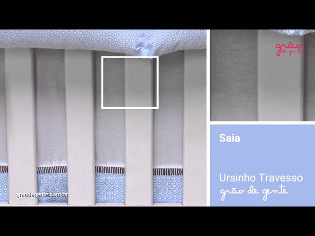 Saia para Berço Ursinho Travesso Azul | Ref: 54459