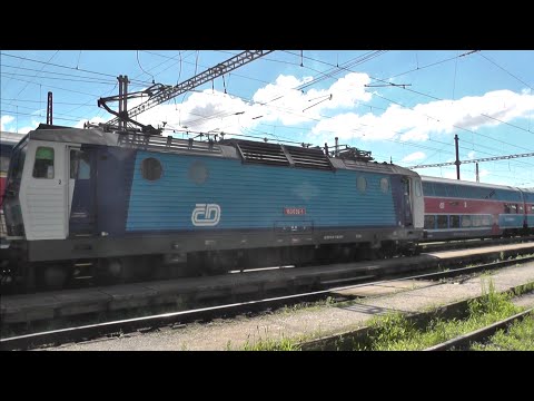 ČD 163.039 - Odjezd vlaku R 785 - Velký Osek, 20.7.2016