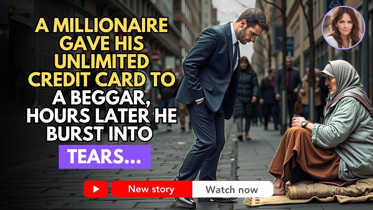 A MILLIONAIRE GAVE HIS UNLIMITED CREDIT CARD TO A BEGGAR, HOURS LATER HE BURST INTO TEARS...
