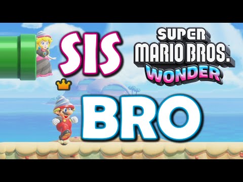 2-Player Super Mario Bros Wonder is SO FUN!! *BRO and SIS!*
