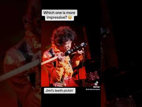 Jimi Hendrix's teeth picking or Stevie Ray Vaughan playing behind his back? #jimihendrix #srv #vinyl