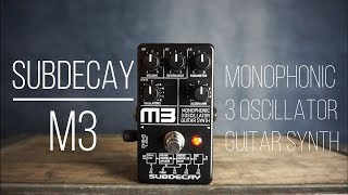 Video thumbnail for Mas Distro - Subdecay: M3 Monophonic 3 Oscillator Synth - Bass Demo by MAS Distro