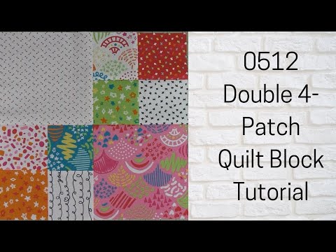0512 Double Four Patch Quilt Block Tutorial | Block of the Day 2023 | Rotary Cutting | AccuQuilt