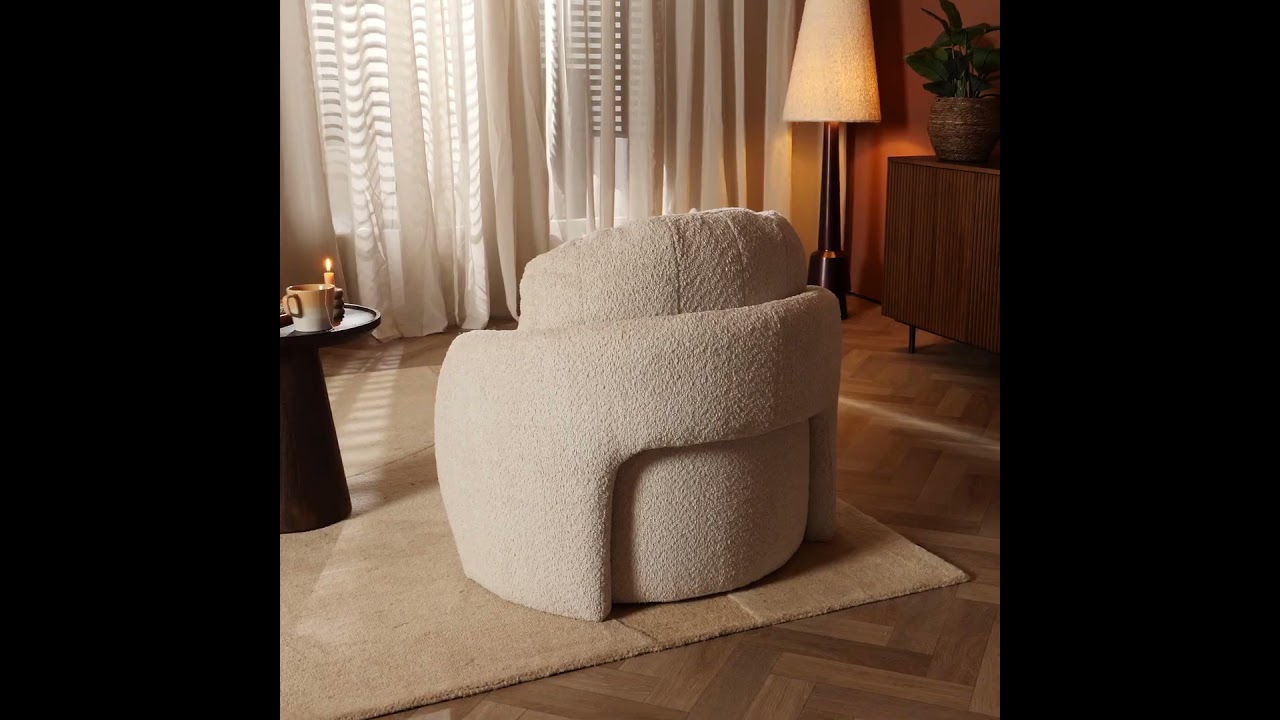Fauteuil Cali chenille bruin