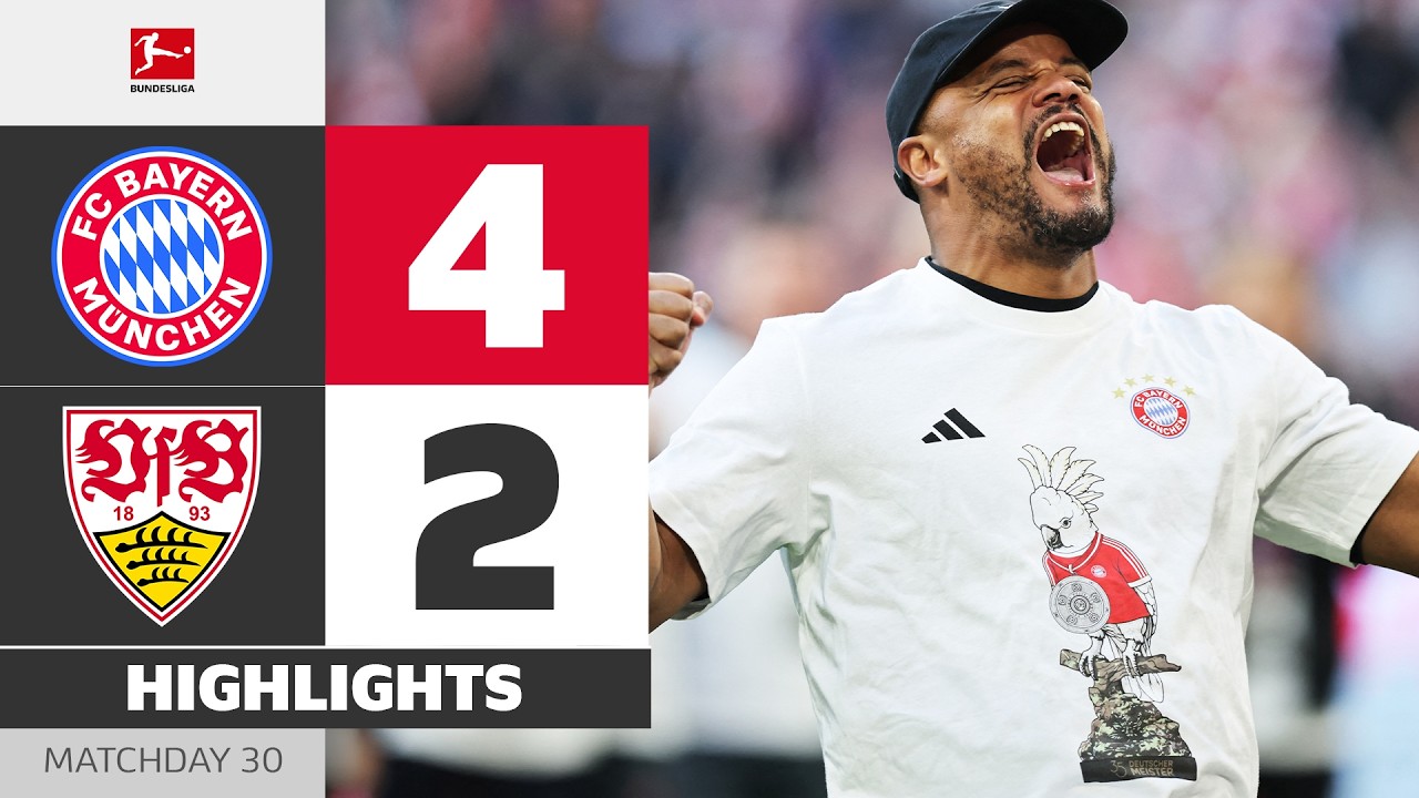 GERMAN CHAMPIONS 2025/26! 🏆🎉 | FC BAYERN - VFB STUTTGART | Highlights | Matchday 30 – Bundesliga