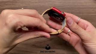 Vídeo de Pulseira Nylon Fecho Brasil Amarelo Verde Compatível com Apple Watch
