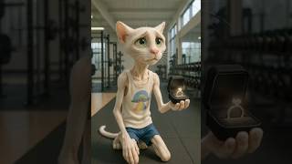 They laughed because he’s skinny… then the UFO chose him 👽💪 #catstory #transformation #glowup