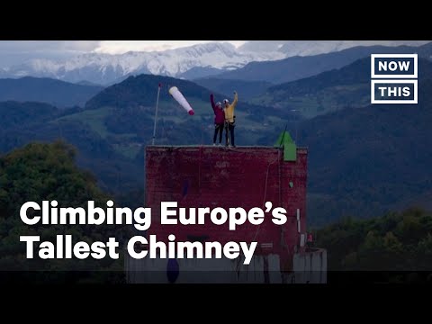 Climbers Scale Tallest Chimney in Europe