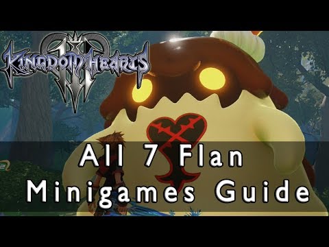 Kingdom Hearts 3 All 7 Flan Minigames and Locations, Orichalcum+ Guide Video