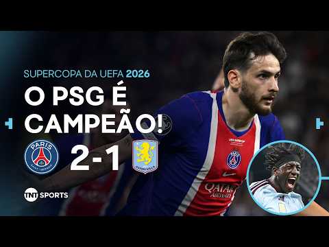 MAIS UMA TAÇA PRO PSG! KVARA FAZ GOLAÇO E DOUÉ DECIDE A SUPERCOPA DA UEFA | PSG 2X1 ASTON VILLA