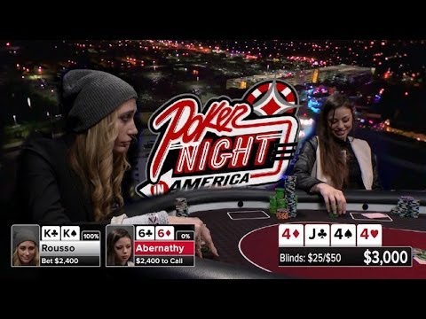 Two beautiful poker girls Vanessa Rousso vs Samantha Abernathy - Full House against Full House