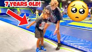 7 YEAR OLD DOES THIS AT TRAMPOLINE PARK! 😱🥺 *Gone Wrong!!*