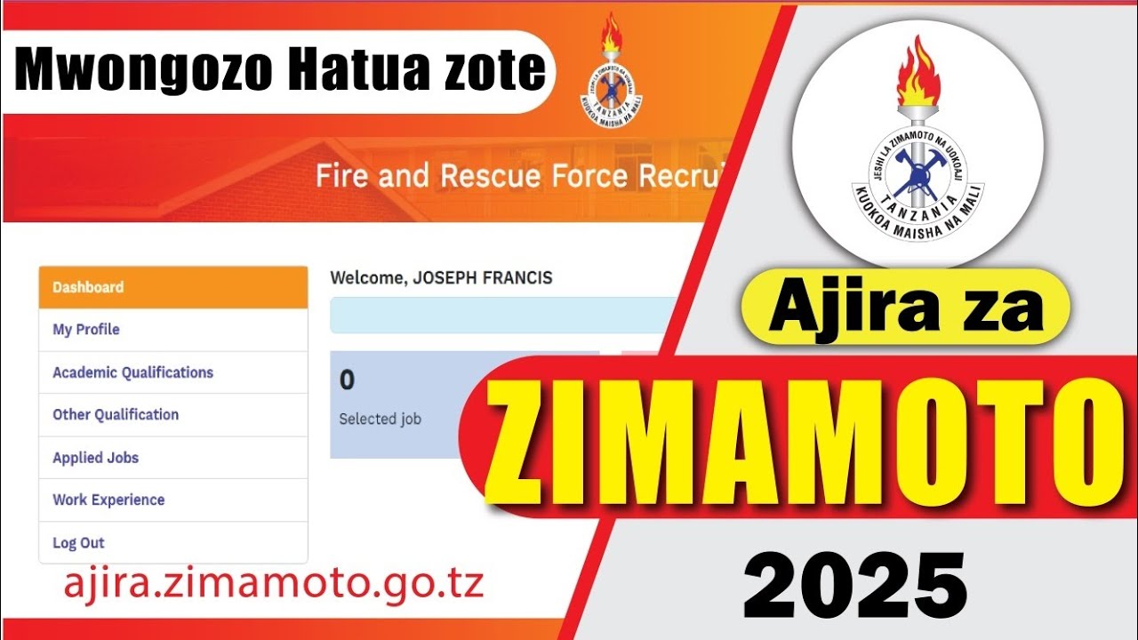 AJIRA ZA ZIMAMOTO 2025 | Jinsi ya kutuma maombi hatua zote za online | FIRE AND RESCUE VACANCIES 🛟