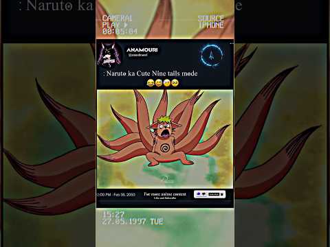 Naruto Ka Funny Nine tail Fox mode 😂 | Hindi dub | Naruto shipudin | #shorts #anime