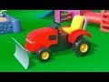 Мультфильмы про машинки - грейдер - на детской площадке - учимся считать до 4 