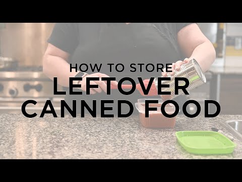 How do I store leftover canned foods?