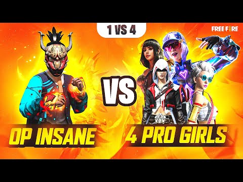 1 vs 4 Against 4 Pro Girls 😱🔥|| They Challenged me For 1 vs 4 👽🔥|| 1 vs 4 Full Gameplay video🔥