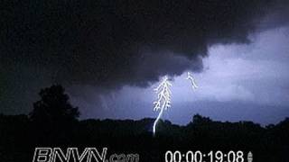 preview picture of video '6/24/2003 Night time funnel cloud and lightning near Greenfield, MN.'