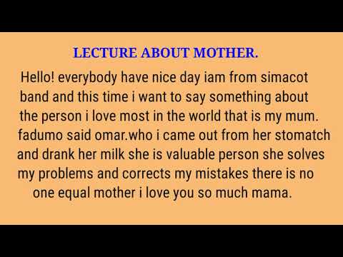 ku baro English-ka somali. qubad ku saabsan hooyo .xiiso leh.