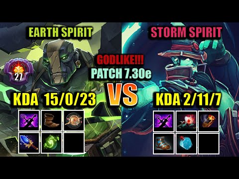 Earth Spirit God Vs Storm Spirit Mid Battle!!!! [Full Match!!]