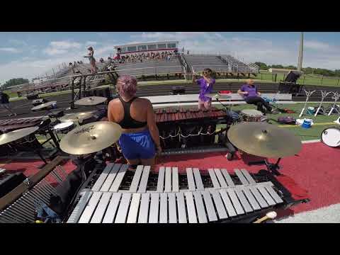 Blue knights 2023 "Unharnessed" -last rehearsal run through vibraphone head cam