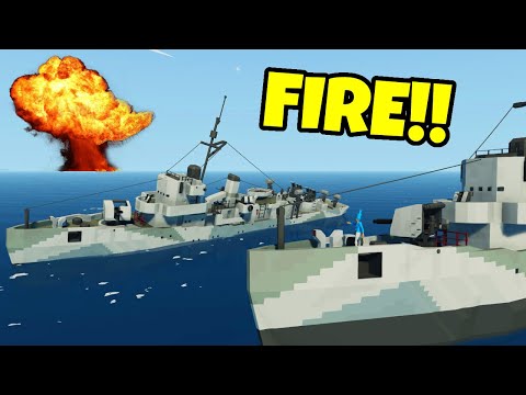 Crazy WAR SHIP BATTLE In Stormworks Multiplayer!