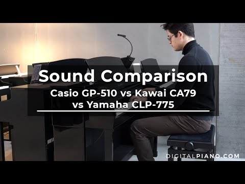 Sound Comparison Yamaha CLP-775 vs Casio GP-510 vs Kawai CA-79 | Digitalpiano.com