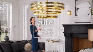 Watch A Video About the Stiffel Artyom Warm Gold 8 Light Crystal Ring Pendant
