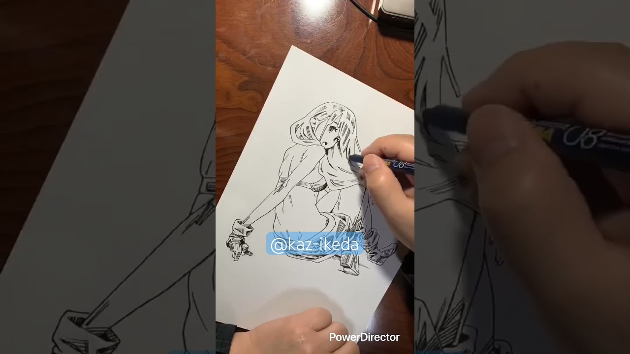 イラストレーター池田和宏のスケッチタイムラプス☆