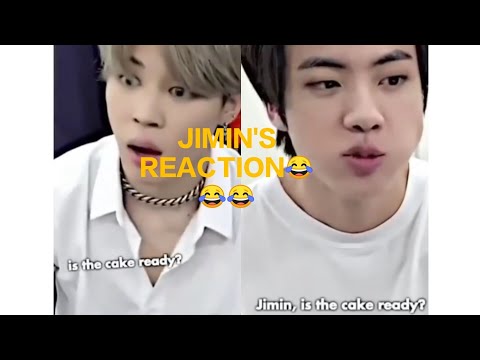 JIMIN's reaction lol.. when Jin got to know about the birthday surprise 🤣😂💜😂😎