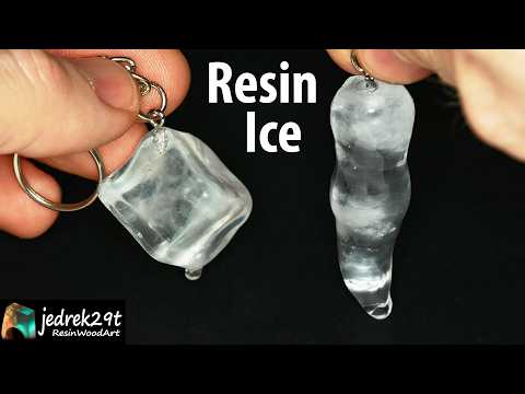 Ice Cube Pendant from Epoxy Resin Art by @jedrek29t